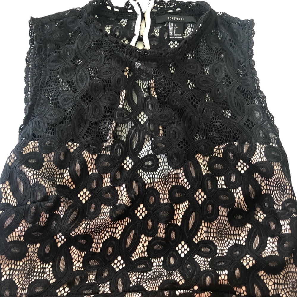 Lace cut out back dress